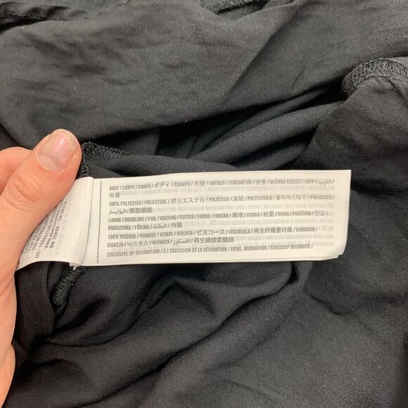 Abercrombie & Fitch Dress Womens XS Extra Small Black Swiss Dot Ruffle High Low - Picture 10 of 12